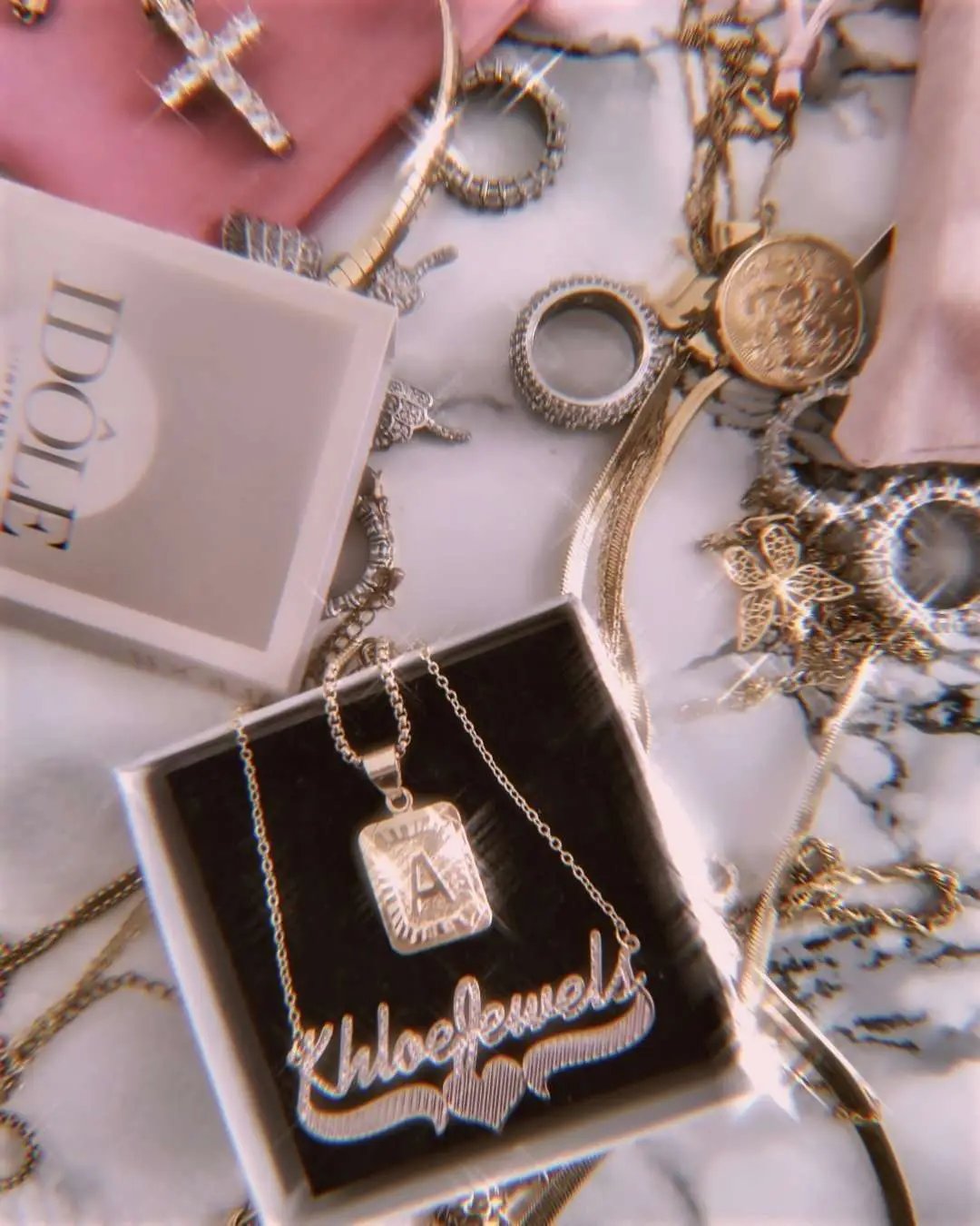 Necklaces 18K Gold Lux Initial Necklace KHLOE JEWELS