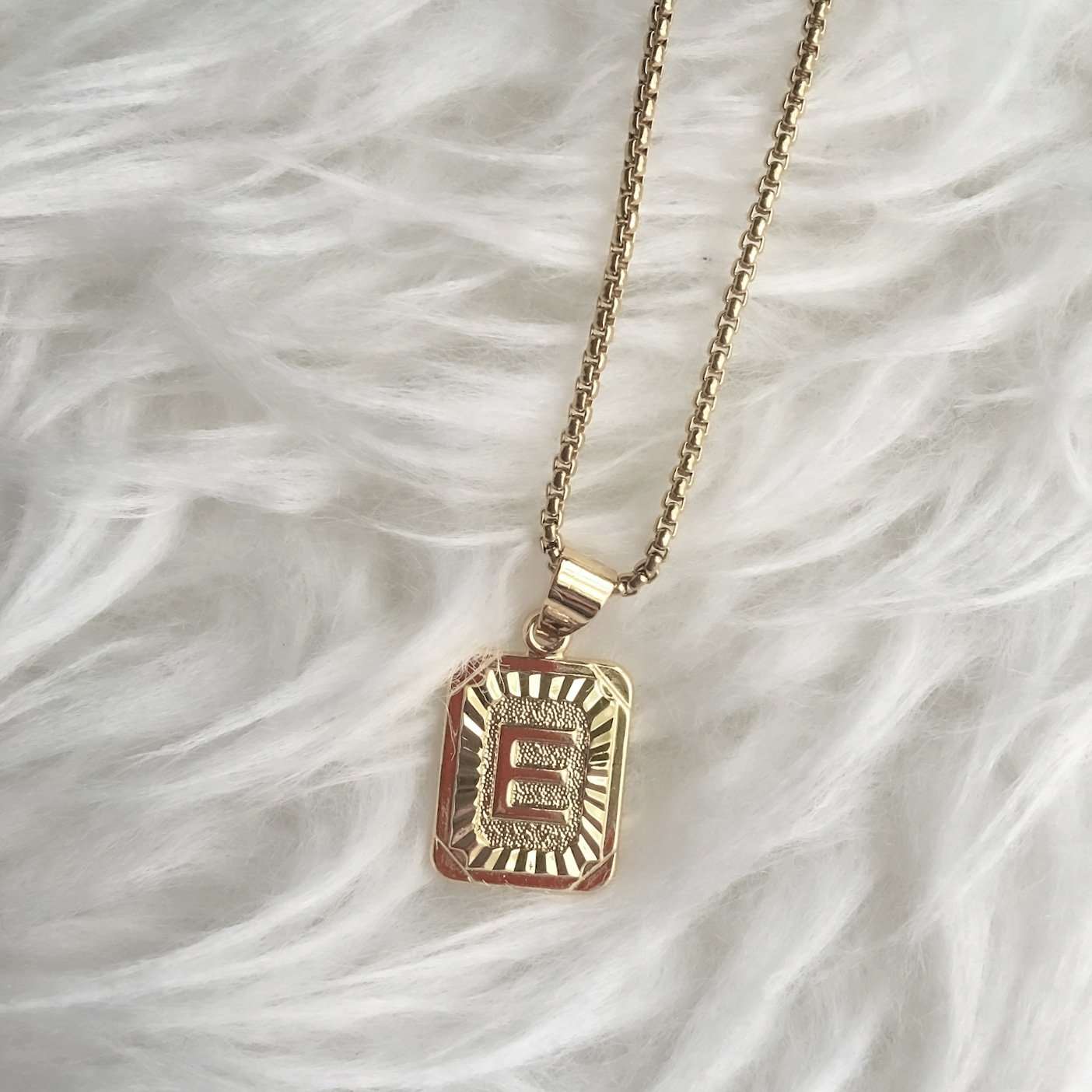 Necklaces 18K Gold Lux Initial Necklace KHLOE JEWELS