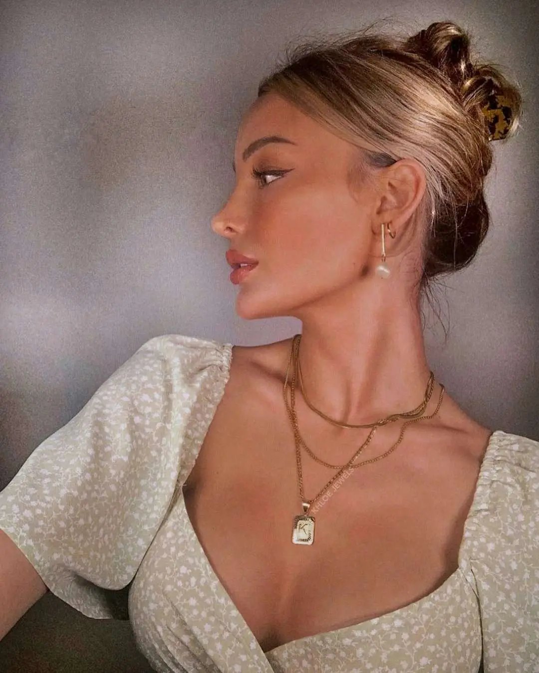 Necklaces 18K Gold Lux Initial Necklace KHLOE JEWELS