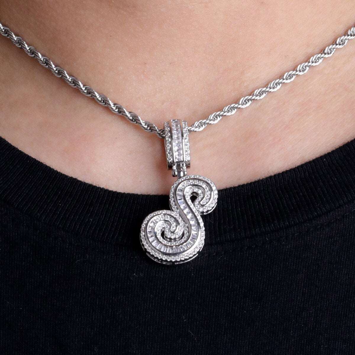 Necklaces Allegra Cz Initial Necklace KHLOE JEWELS