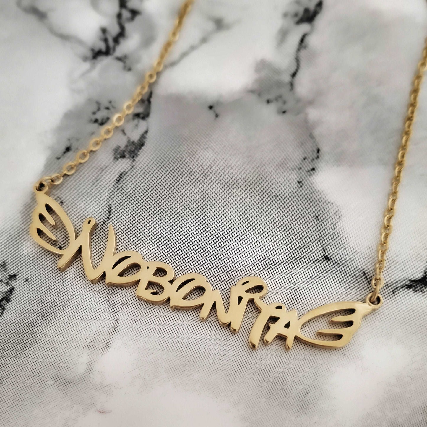 Necklaces Angel Wings Custom Name Necklace KHLOE JEWELS Custom Jewelry