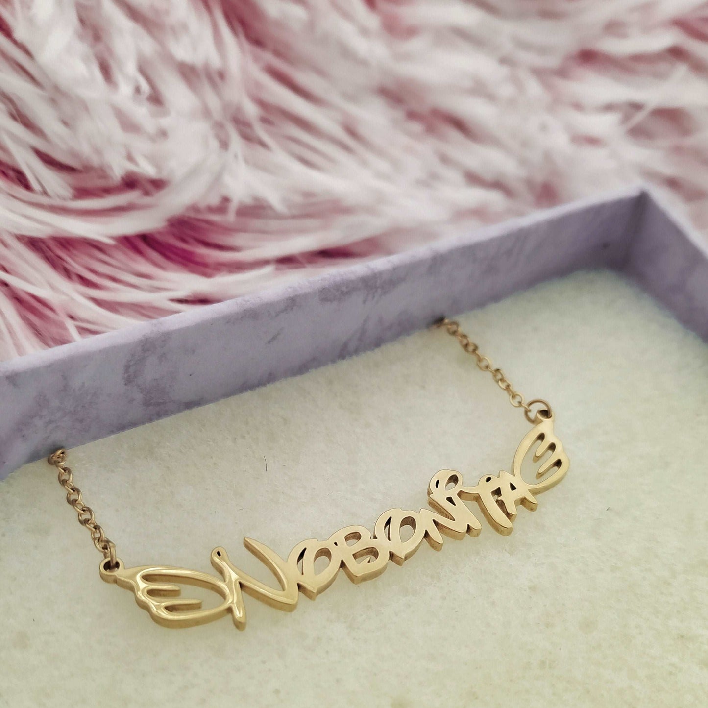 Necklaces Angel Wings Custom Name Necklace KHLOE JEWELS Custom Jewelry