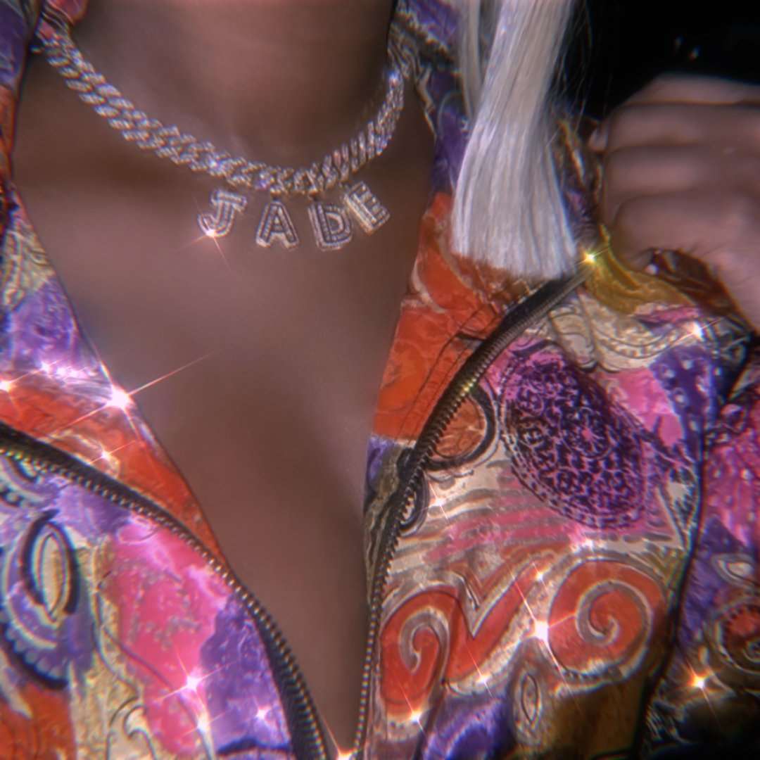 Necklaces Azzam CZ Baguette Letters Cuban Chain KHLOE JEWELS Custom Jewelry