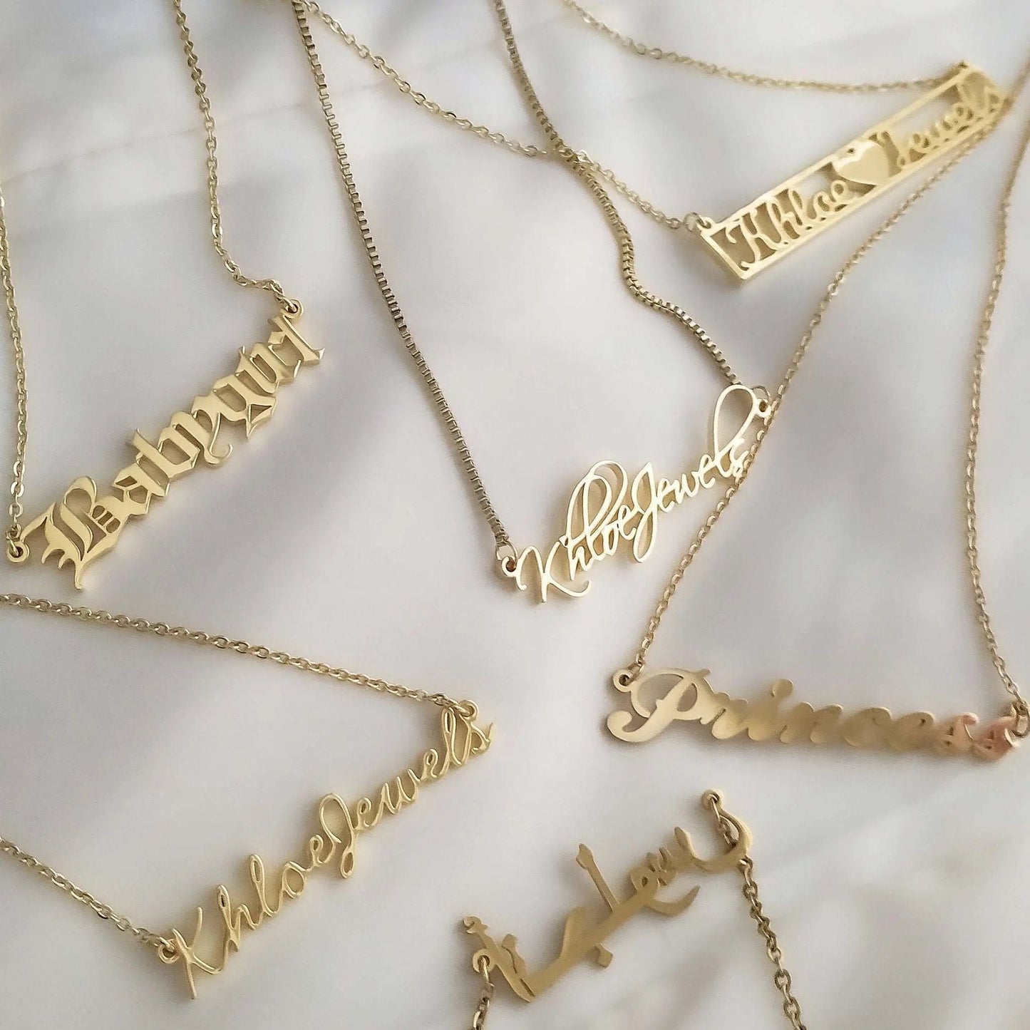 Necklaces Calligraphy Custom Necklace KHLOE JEWELS Custom Jewelry