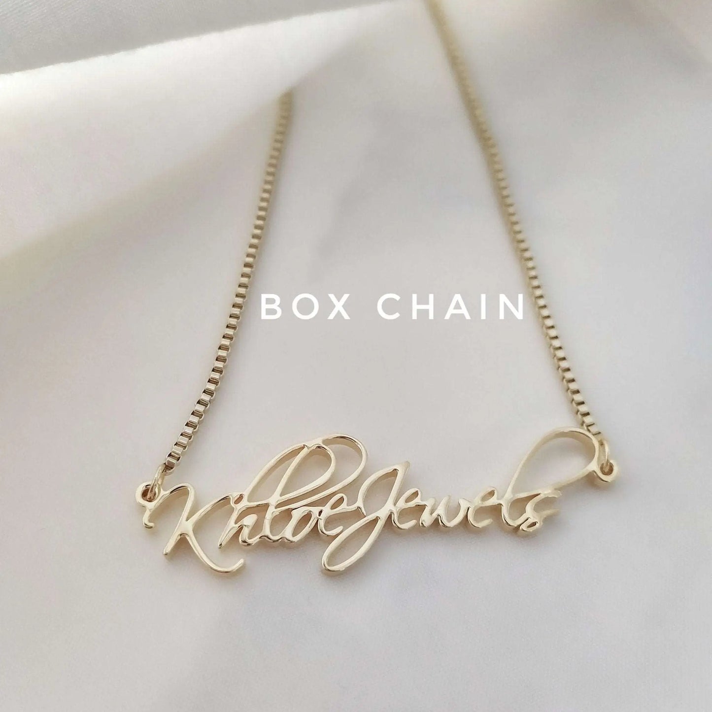 Necklaces Calligraphy Custom Necklace KHLOE JEWELS Custom Jewelry