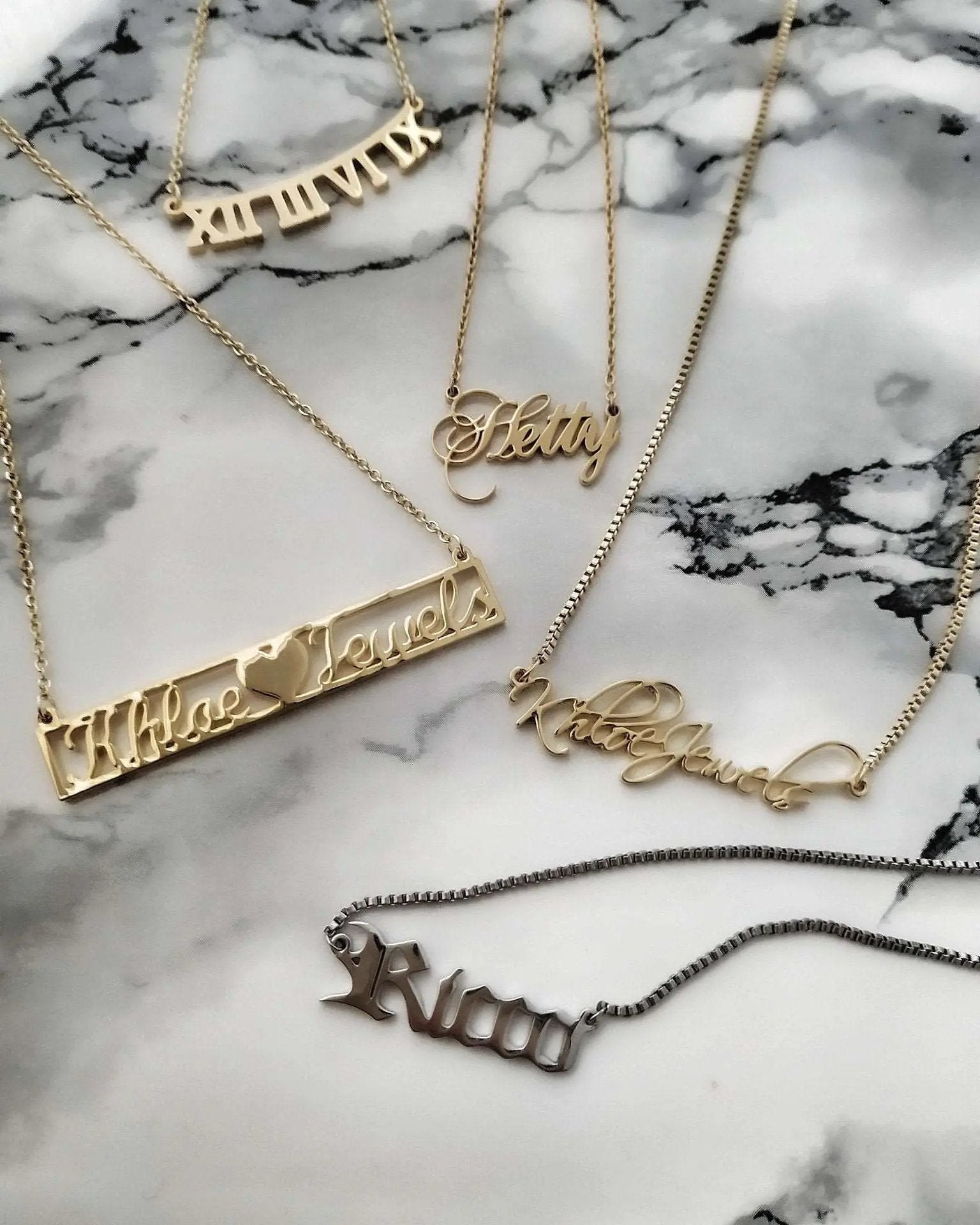 Necklaces Calligraphy Custom Necklace KHLOE JEWELS Custom Jewelry