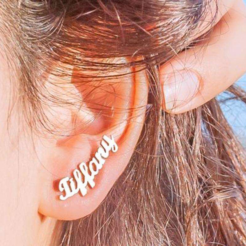Earrings Custom Name Earrings ♡ Font Select KHLOE JEWELS Custom Jewelry
