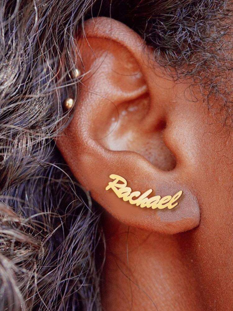 Earrings Custom Name Earrings ♡ Font Select KHLOE JEWELS Custom Jewelry