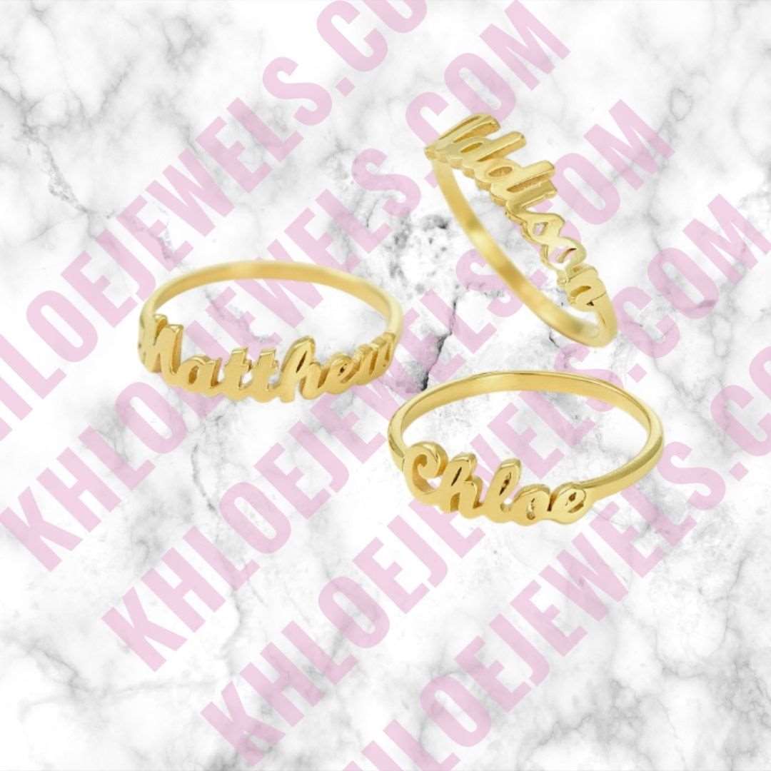 Rings Custom Name Ring ♡ Font Select KHLOE JEWELS Custom Jewelry