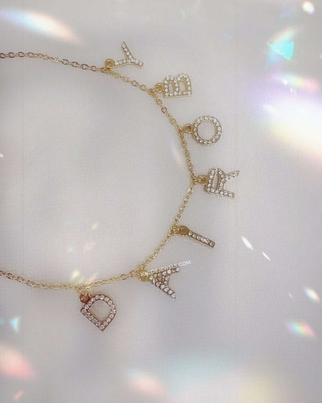 Necklaces Dangle Charm Classic Letters Custom Necklace KHLOE JEWELS Custom Jewelry