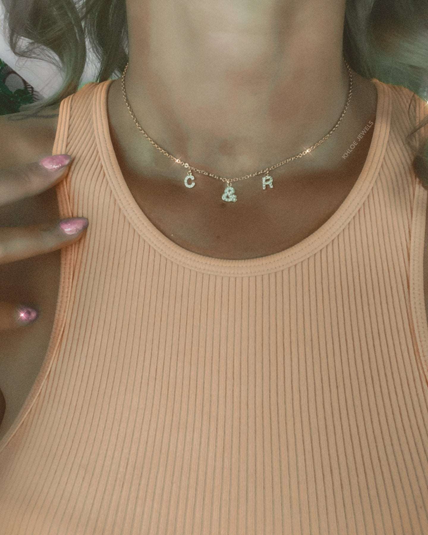Necklaces Dangle Charm Classic Letters Custom Necklace KHLOE JEWELS Custom Jewelry
