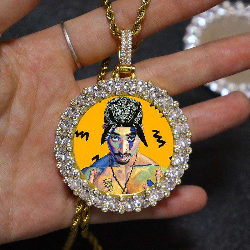 Necklaces Diamond Circle Pendant With Picture KHLOE JEWELS Custom Jewelry