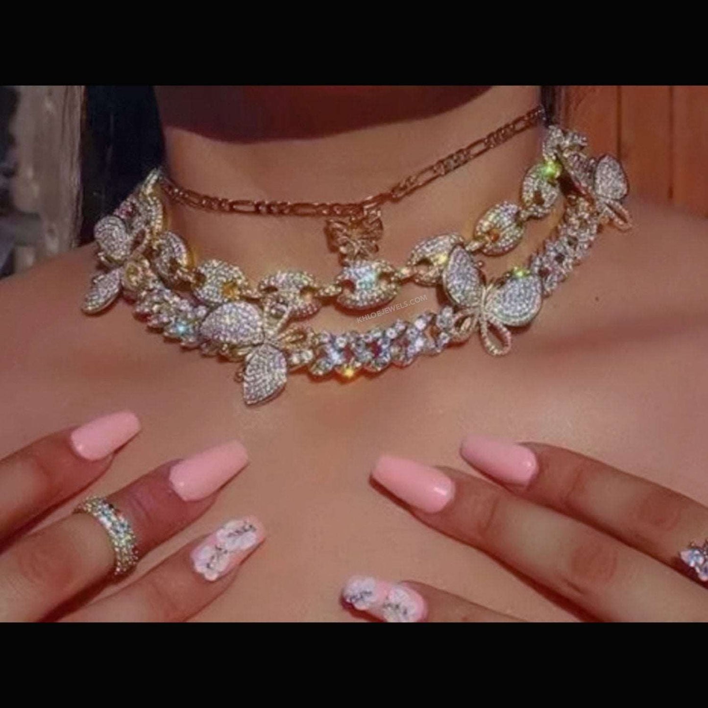 Necklaces Dubai CZ Gucci Link Chain KHLOE JEWELS