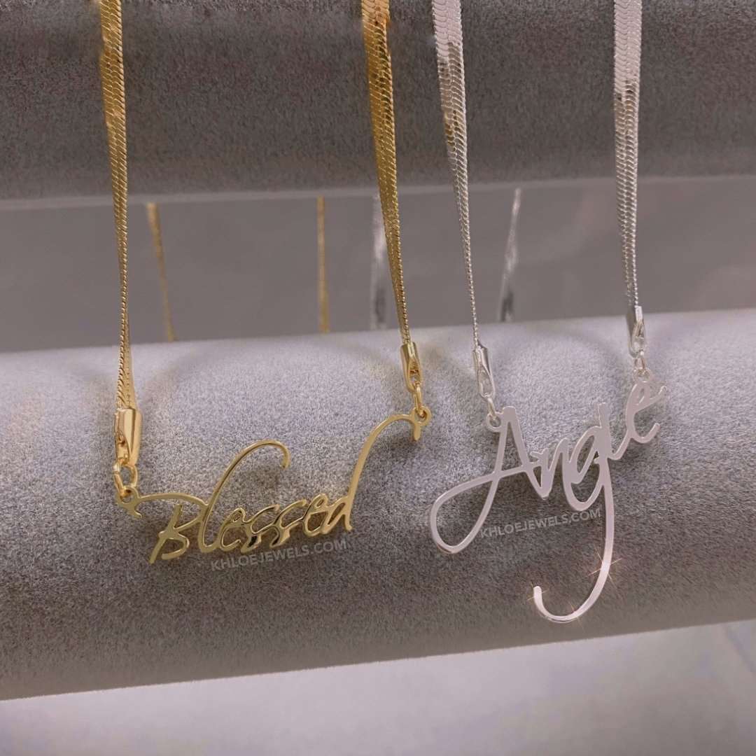 Necklaces Eden Calligraphy Custom Name Necklace KHLOE JEWELS Custom Jewelry