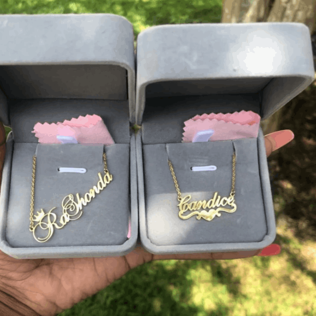 Necklaces Flourish Heart Custom Name Necklace KHLOE JEWELS Custom Jewelry