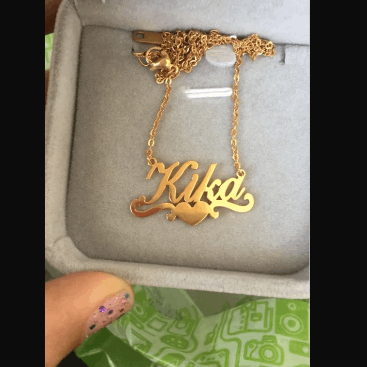 Necklaces Flourish Heart Custom Name Necklace KHLOE JEWELS Custom Jewelry