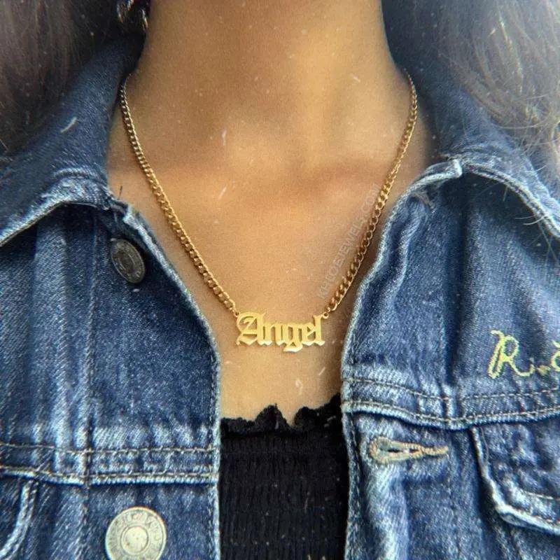 Necklaces Gothic Custom Curb Chain Necklace KHLOE JEWELS Custom Jewelry