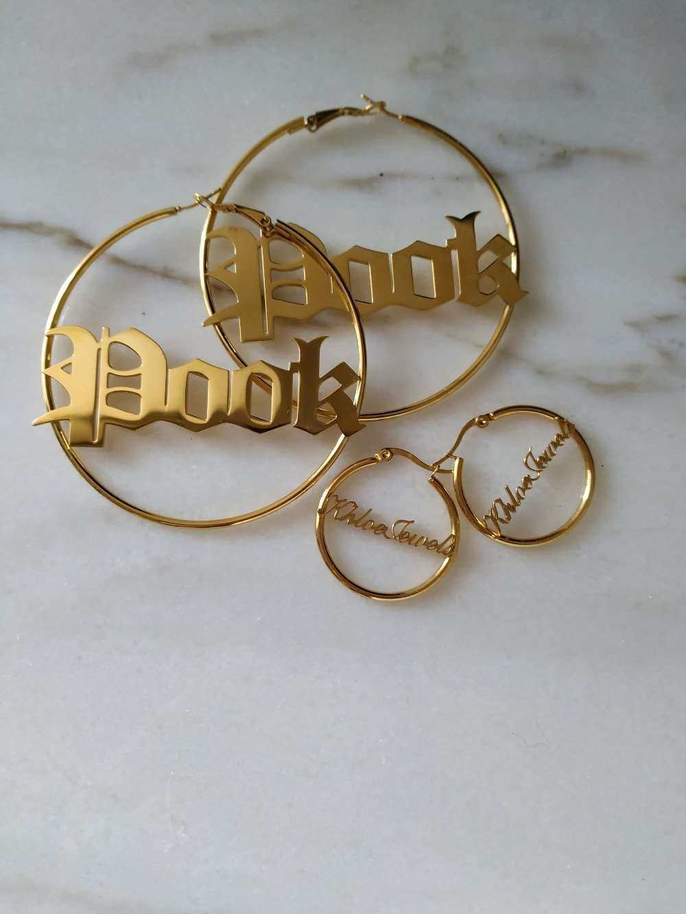 Earrings Gothic Custom Hoop Earrings KHLOE JEWELS Custom Jewelry