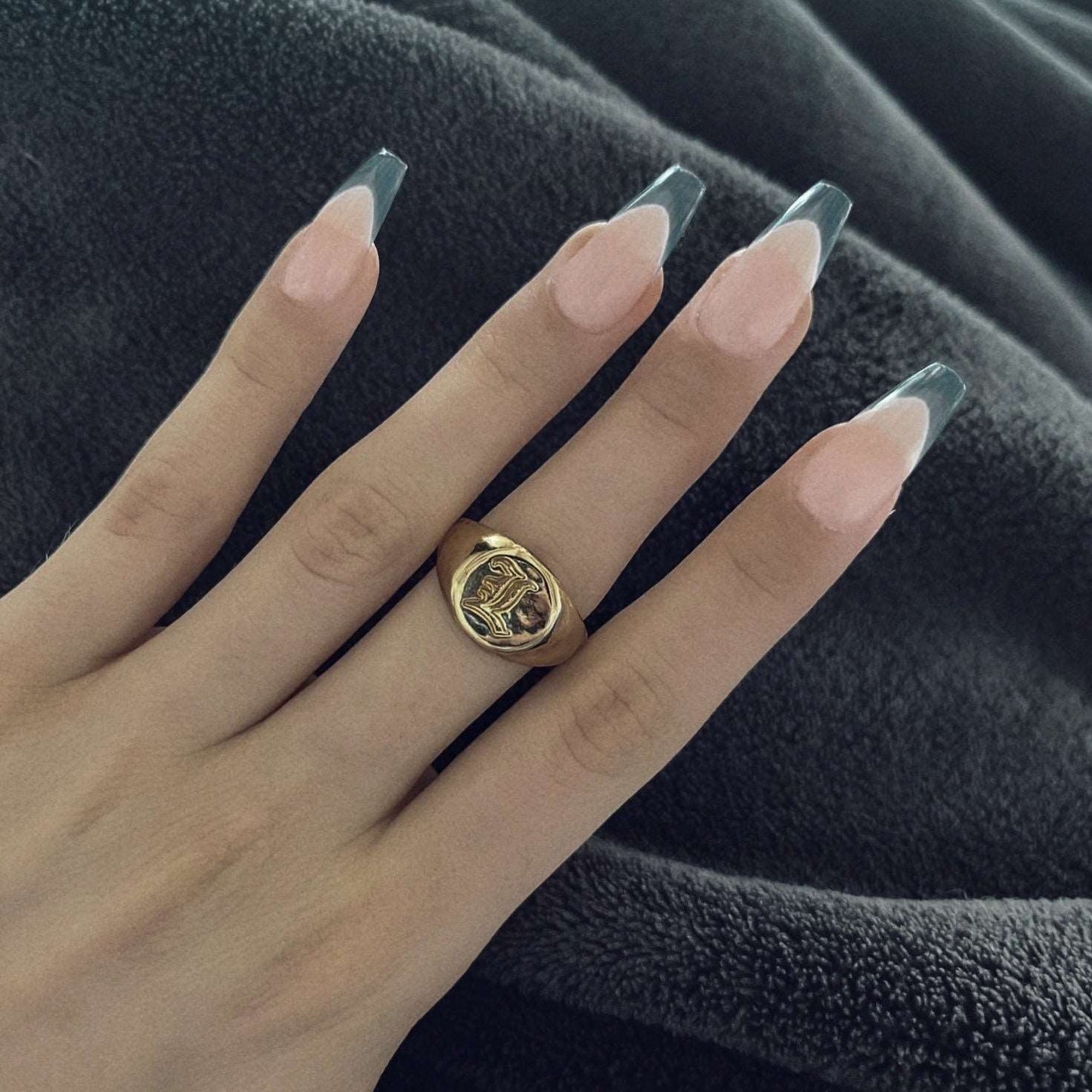 Alfie Initial Signet Ring