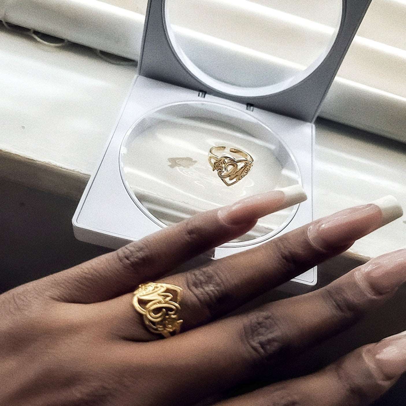 Rings Heart And Soul Initial Ring KHLOE JEWELS