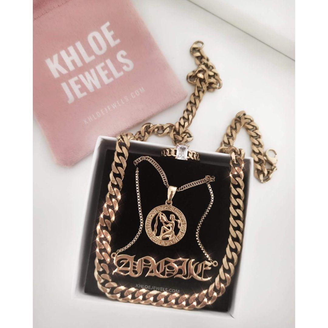 18K Gold Cuban Chain Necklace - KHLOE JEWELS