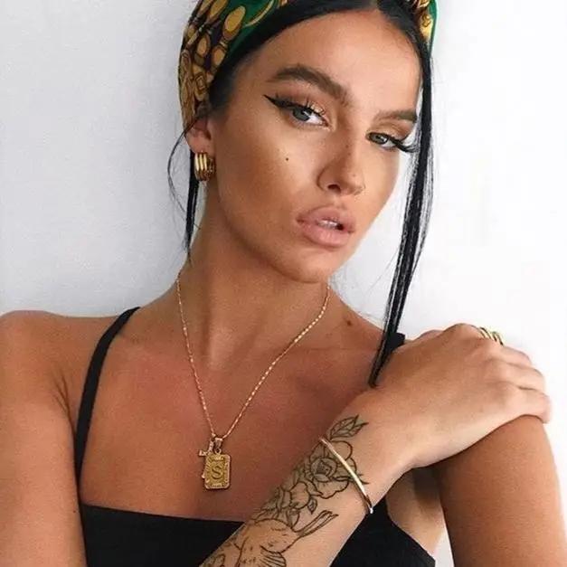 Necklaces 18K Gold Lux Initial Necklace KHLOE JEWELS