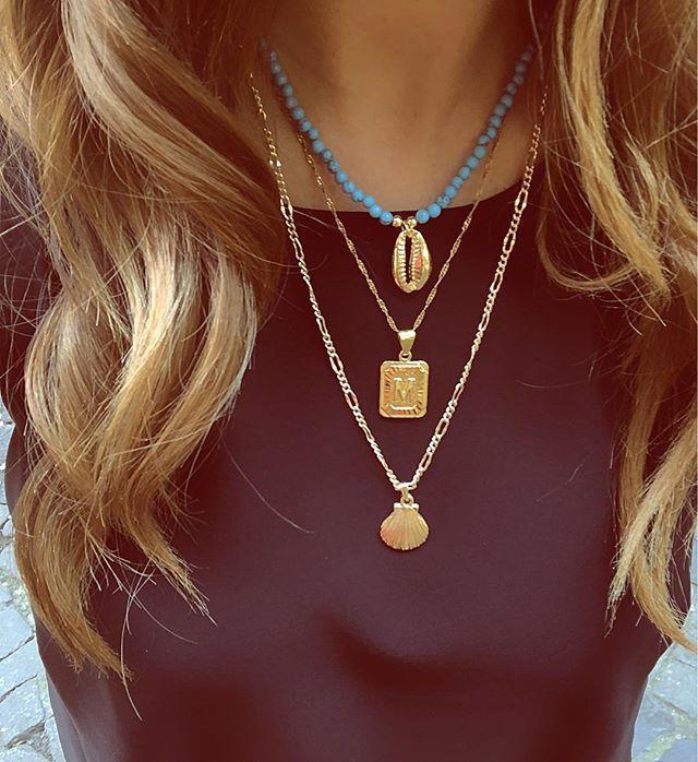 Necklaces 18K Gold Lux Initial Necklace KHLOE JEWELS