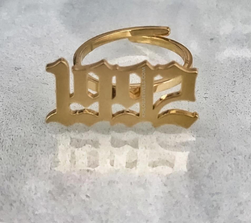 Rings Ancient Goth Birth Year Ring (Dainty) KHLOE JEWELS