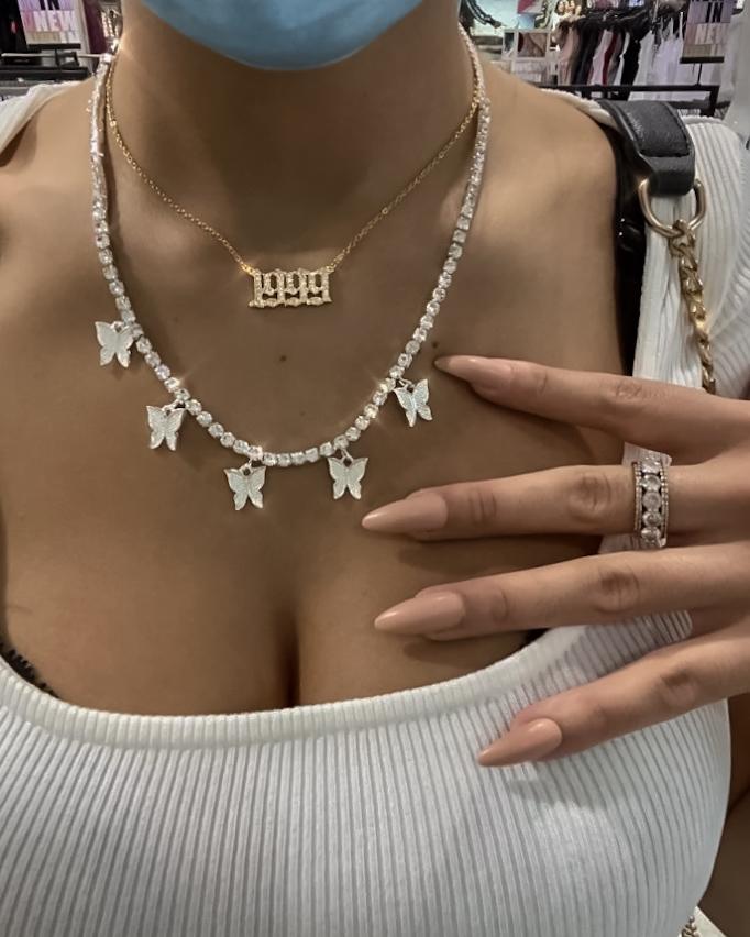 Necklaces Ancient Old English CZ Birth Year Necklace KHLOE JEWELS Sale