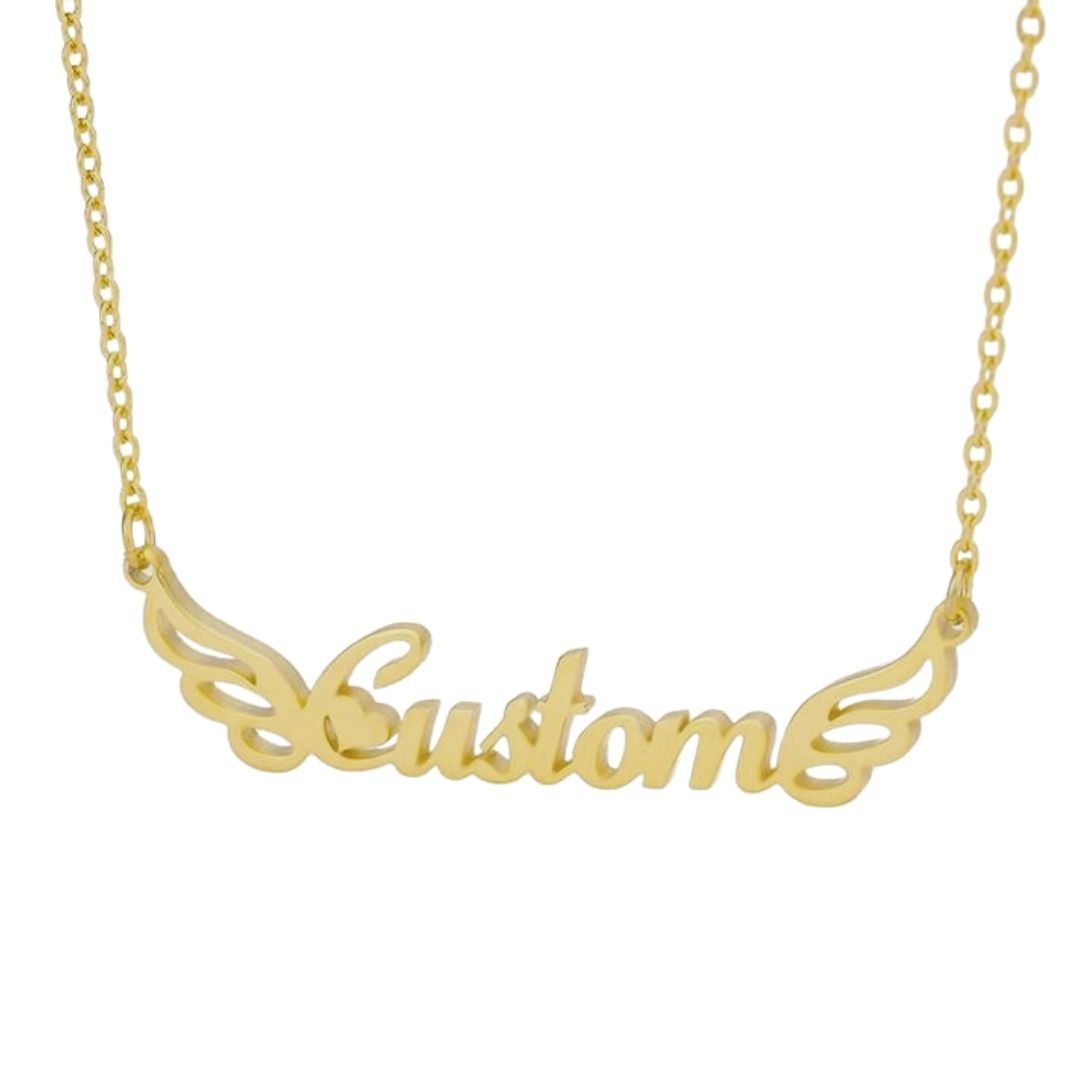 Necklaces Angel Wings Custom Name Necklace KHLOE JEWELS Custom Jewelry