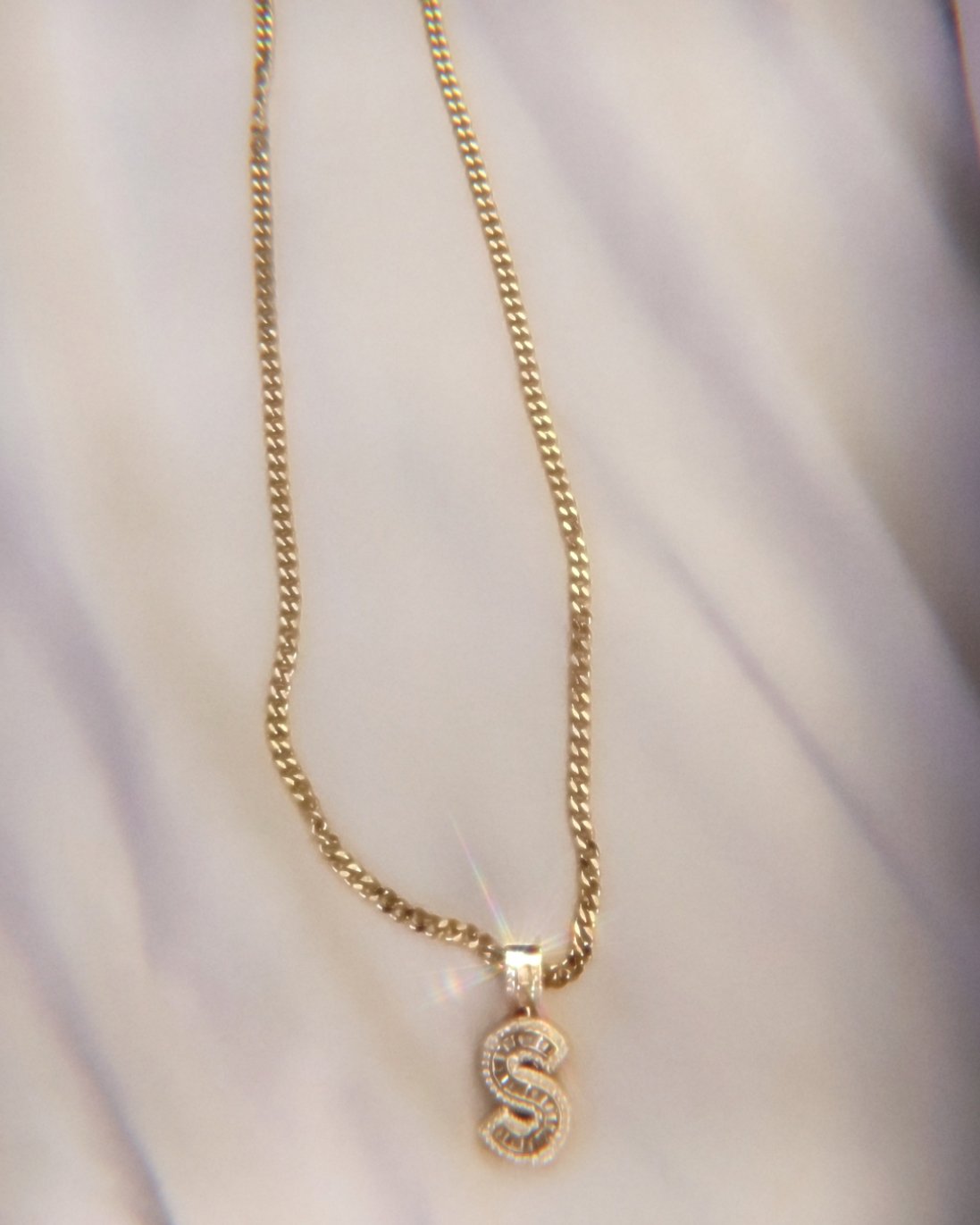 Necklaces Azzam CZ Initial Necklace KHLOE JEWELS