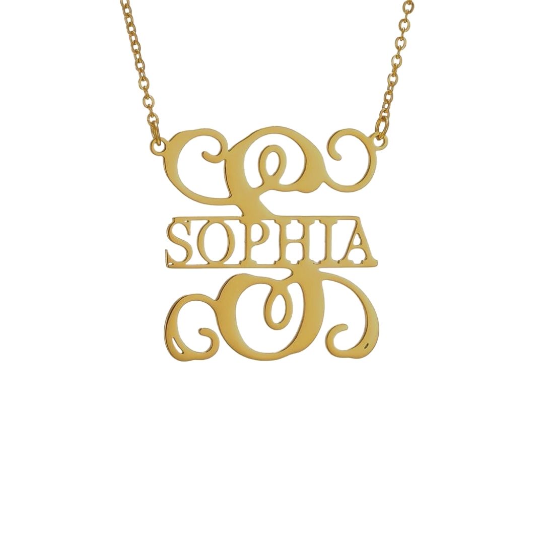 Necklaces Big Initial Custom Name Necklace KHLOE JEWELS Custom Jewelry