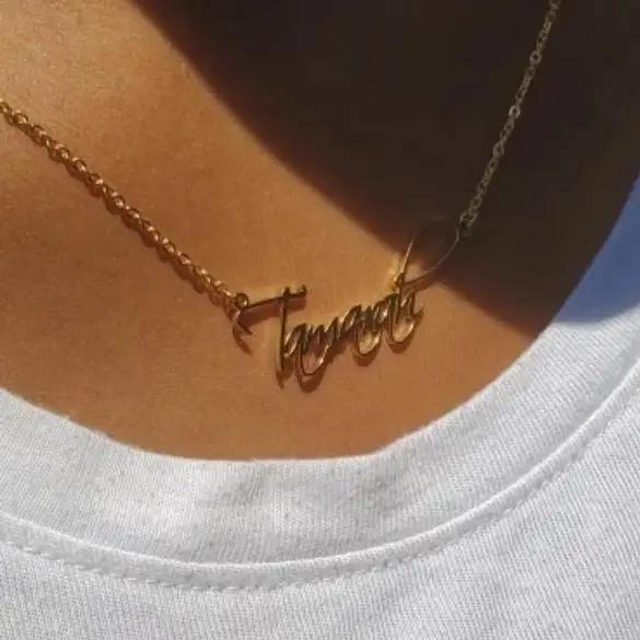 Necklaces Calligraphy Custom Necklace KHLOE JEWELS Custom Jewelry