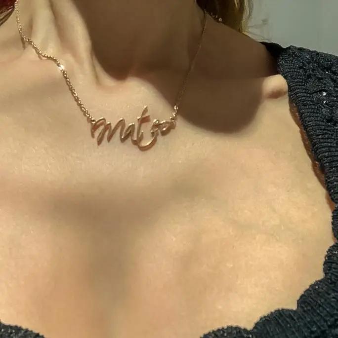 Necklaces Calligraphy Custom Necklace KHLOE JEWELS Custom Jewelry