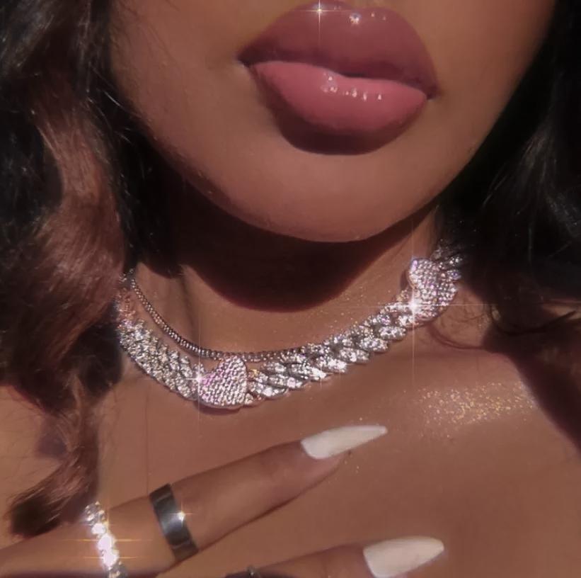 Necklaces Cora CZ Cuban Link Choker Necklace KHLOE JEWELS