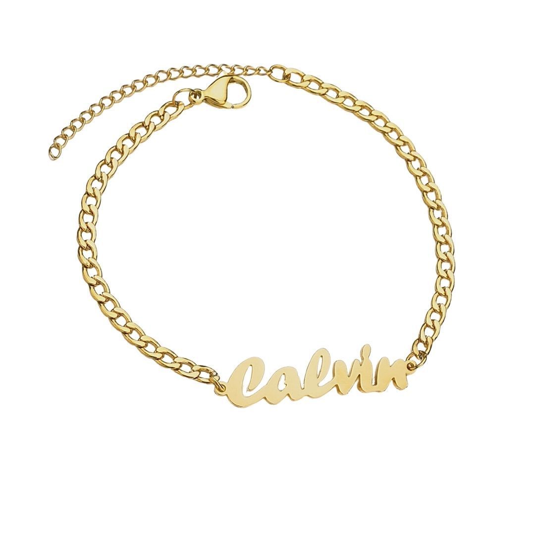 Anklets Cuban Link Custom Name Anklet KHLOE JEWELS Custom Jewelry