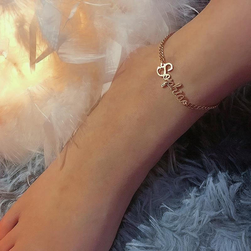 Anklets Cuban Link Custom Name Anklet KHLOE JEWELS Custom Jewelry