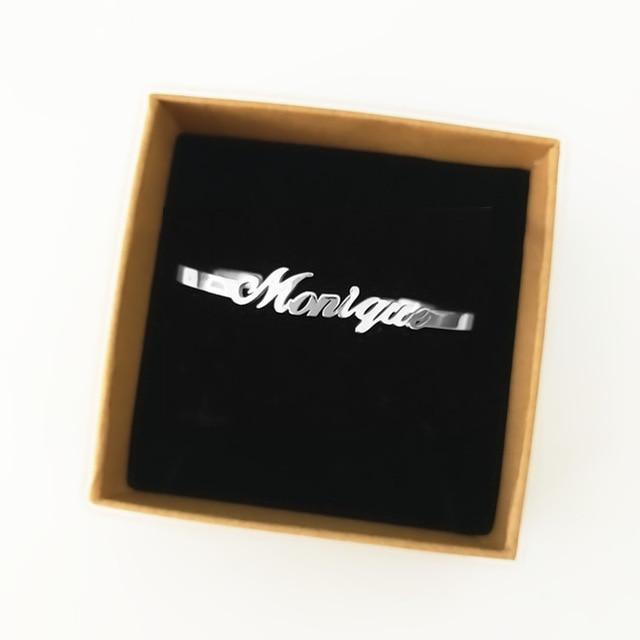 Bracelets Custom Name Bangle Bracelet KHLOE JEWELS Custom Jewelry