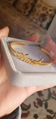 Bracelets Custom Name Bangle Bracelet KHLOE JEWELS Custom Jewelry