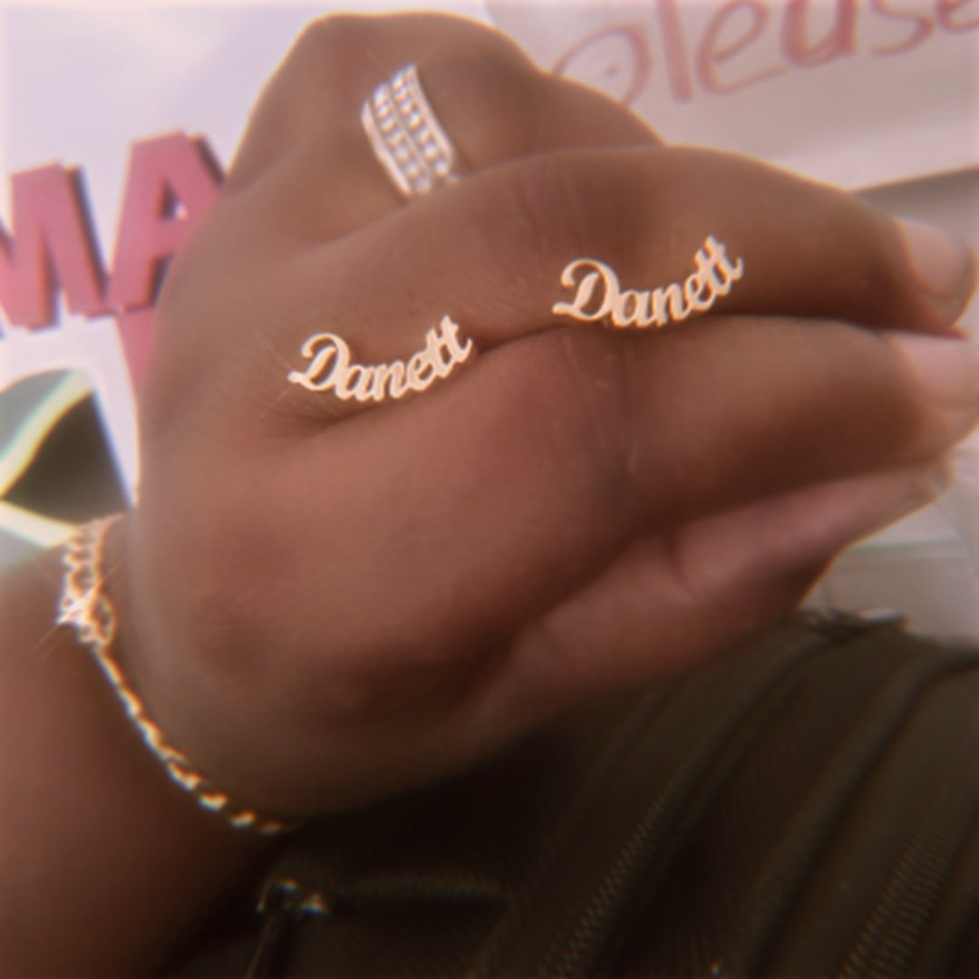 Earrings Custom Name Earrings ♡ Font Select KHLOE JEWELS Custom Jewelry