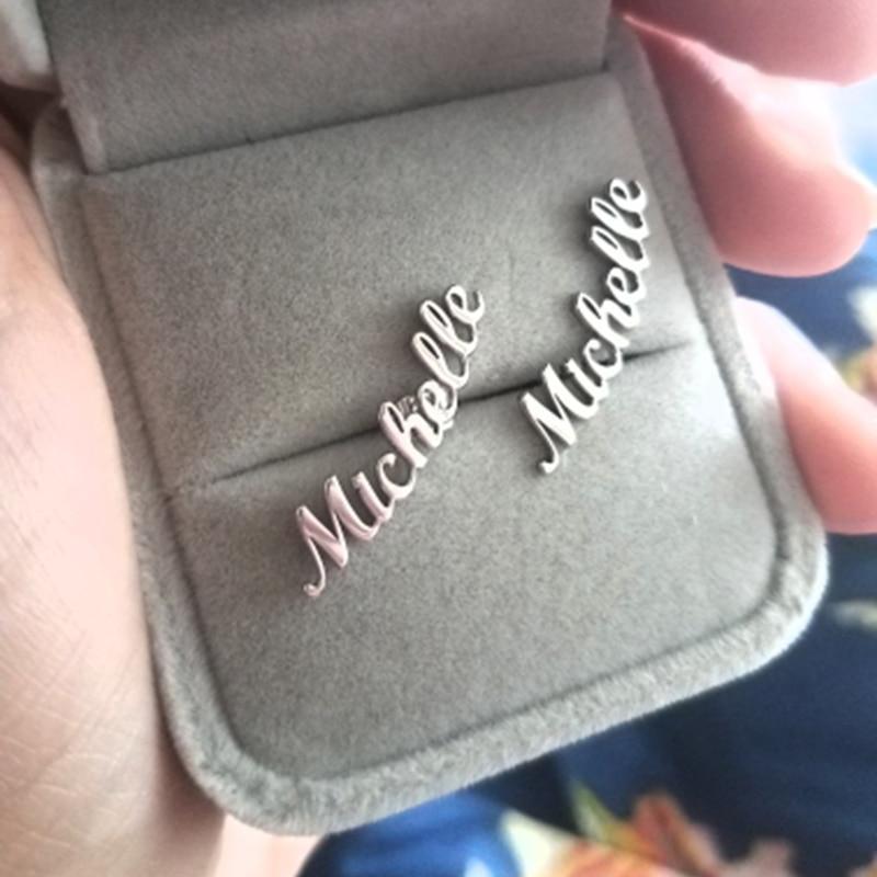 Earrings Custom Name Earrings ♡ Font Select KHLOE JEWELS Custom Jewelry