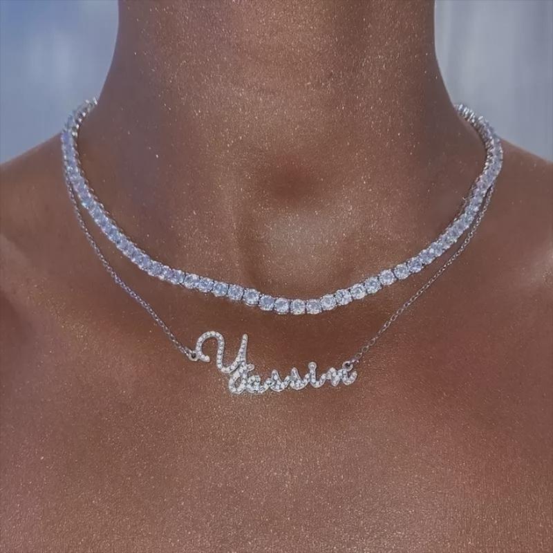 Necklaces CZ Customized Name Necklace KHLOE JEWELS Custom Jewelry
