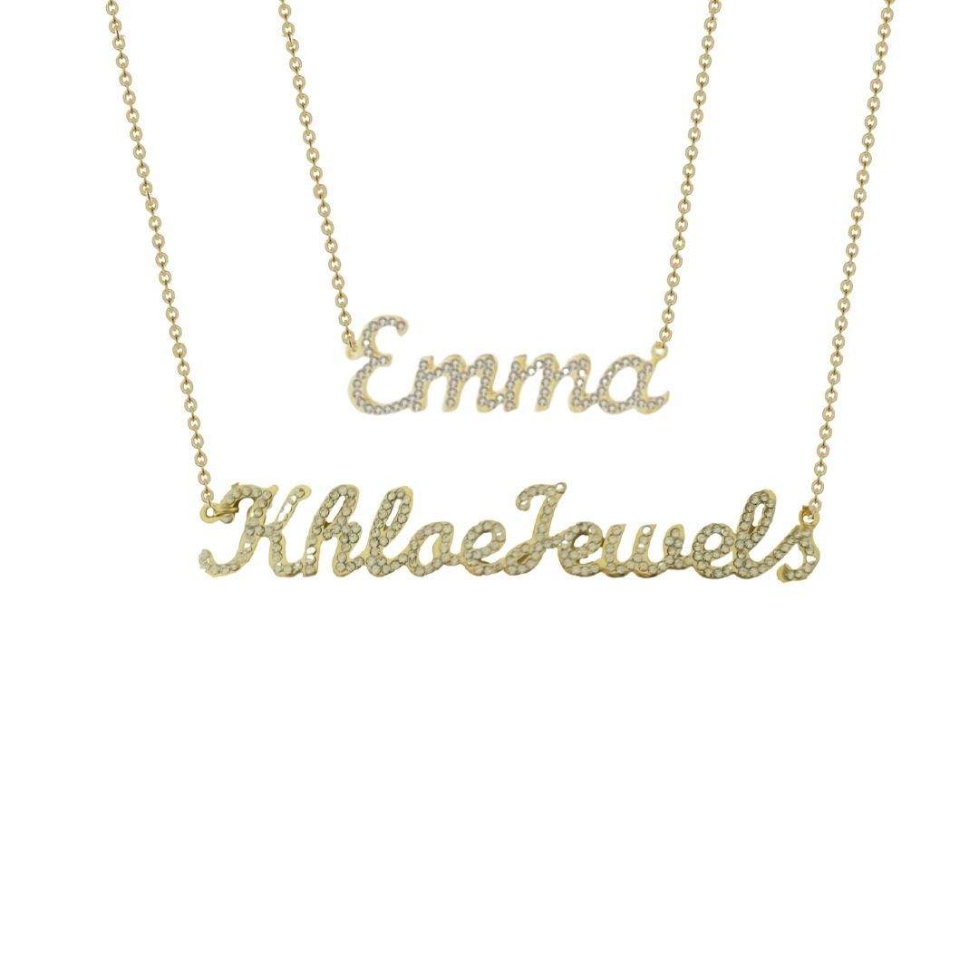 Necklaces CZ Customized Name Necklace KHLOE JEWELS Custom Jewelry