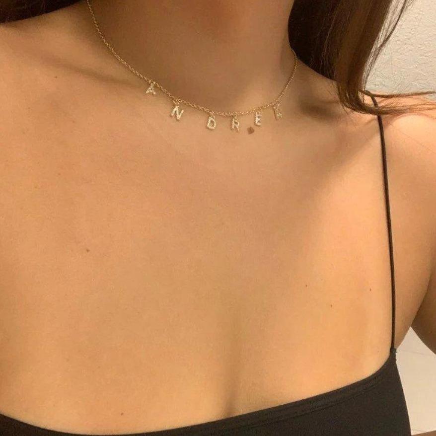 Necklaces Dangle Charm Classic Letters Custom Necklace KHLOE JEWELS Custom Jewelry