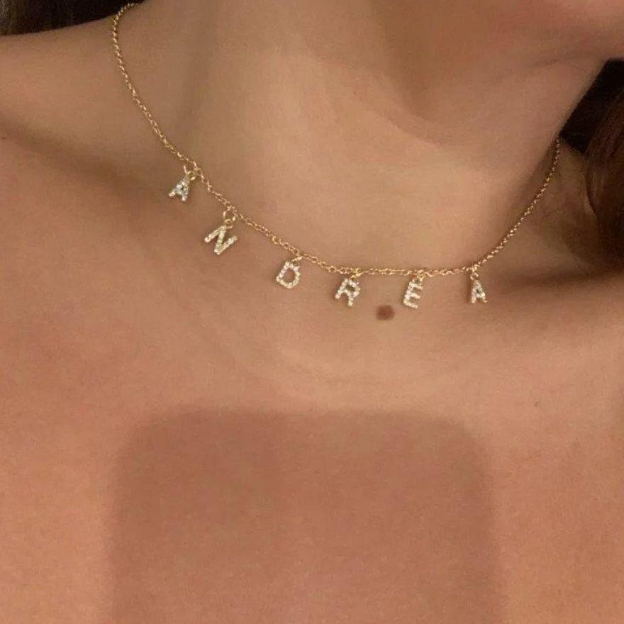 Necklaces Dangle Charm Classic Letters Custom Necklace KHLOE JEWELS Custom Jewelry