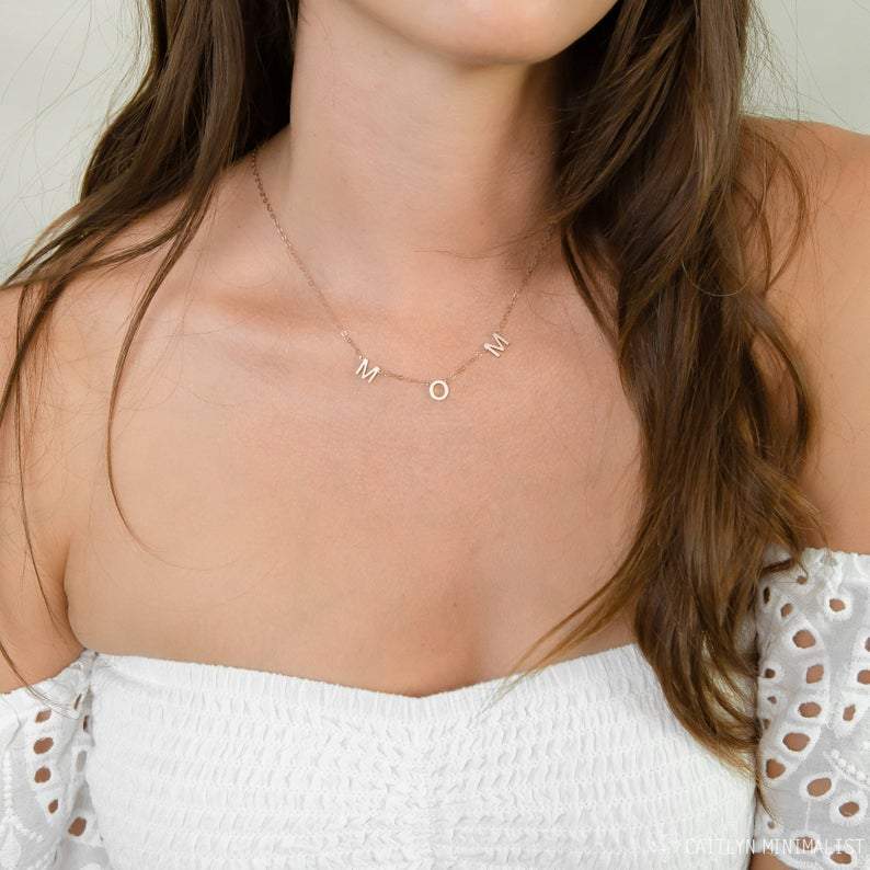 Necklaces Dangle Charm Letters Custom Necklace KHLOE JEWELS Custom Jewelry