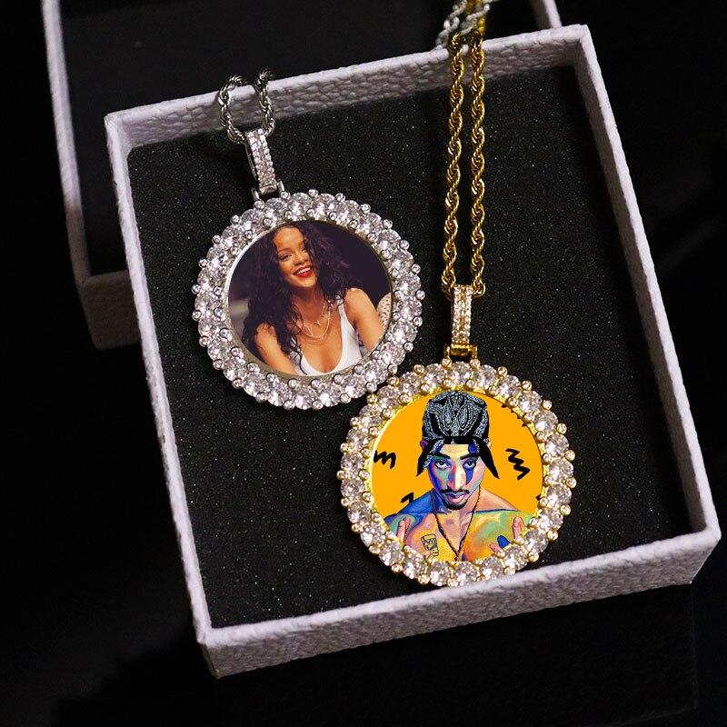 Necklaces Diamond Circle Pendant With Picture KHLOE JEWELS Custom Jewelry