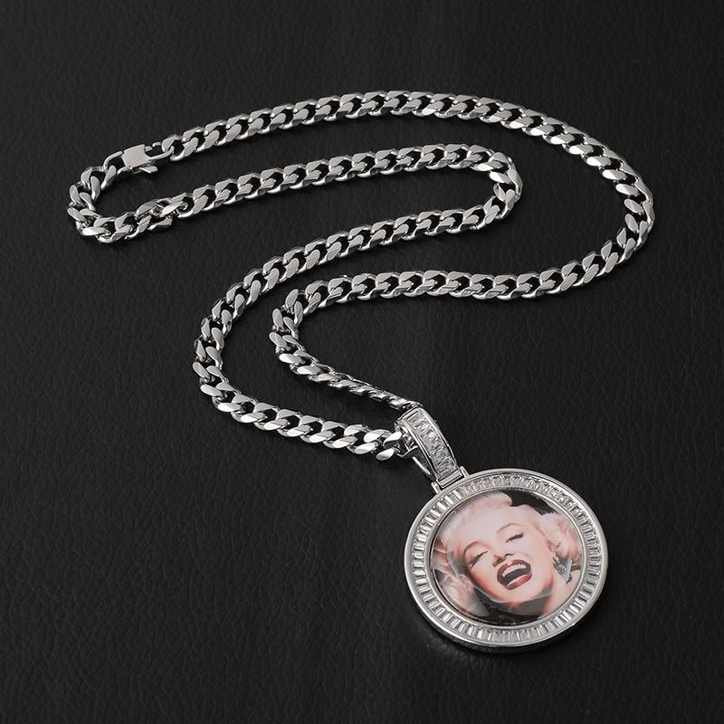 Necklaces Diamond Circle Pendant With Picture KHLOE JEWELS Custom Jewelry