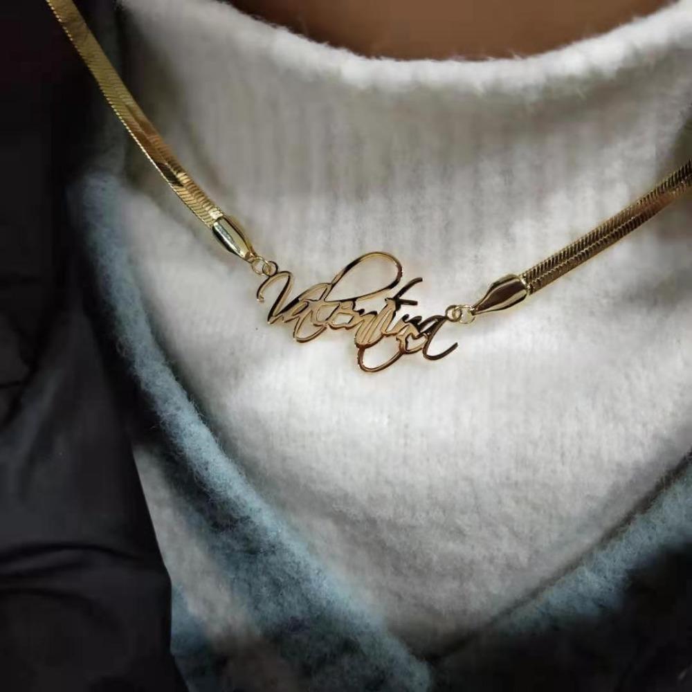 Necklaces Eden Calligraphy Custom Name Necklace KHLOE JEWELS Custom Jewelry