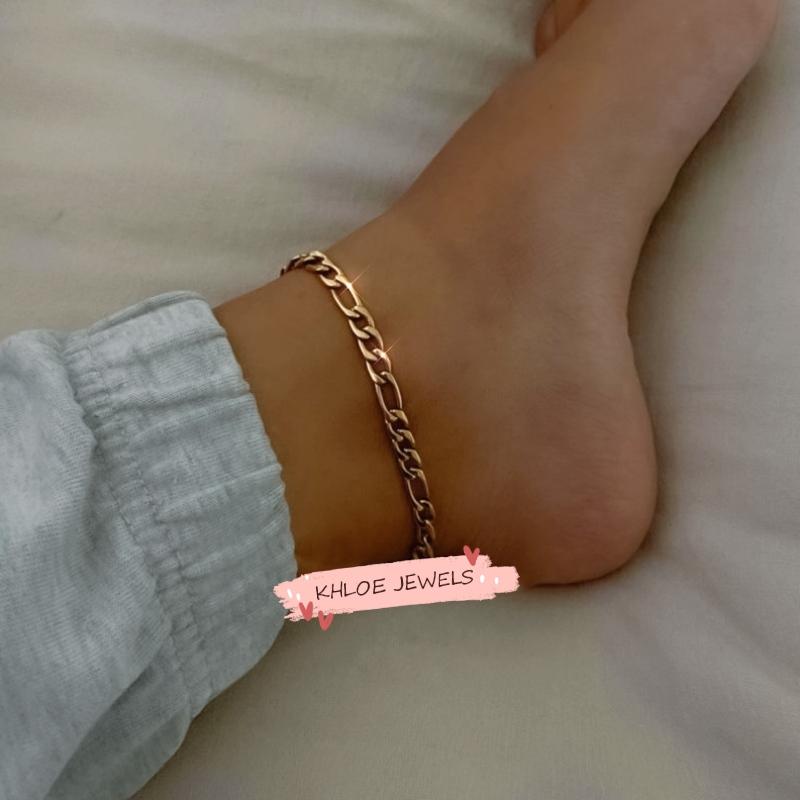 Bracelets Figaro Ankle Bracelet KHLOE JEWELS